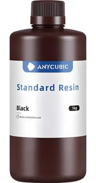 Anycubic Standard Resin čierna / Živica pre 3D tlačiareň / 405 nm / 1 kg / Tvrdosť 85 HS (SPTBK-104E)