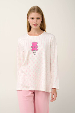 Vamp - Dámske bavlnené pyžamo s potlačou 21932 - Vamp pink blush M
