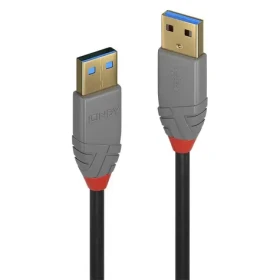 Lindy Anthra Line USB-A - USB-A 5 m čierna / USB kábel / USB 3.2 Gen 1 / M/M / 5 Gbit/s (36754)