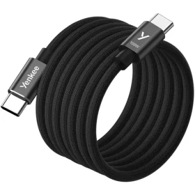 YENKEE YCU MAGNETIC 02 Kábel USB-C (M) - USB-C (M) 1.5m čierna / 100W / 480Mb / s (8590669394487)