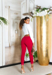 Sexy Highwaist pants with lace detail white M