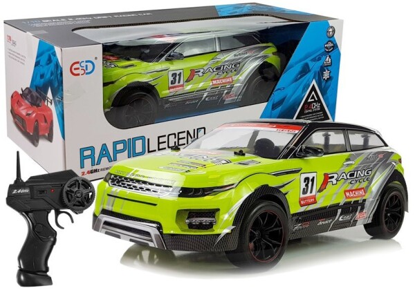 Mamido Auto na diaľkové ovládanie R / C Racing 1:10 zelené