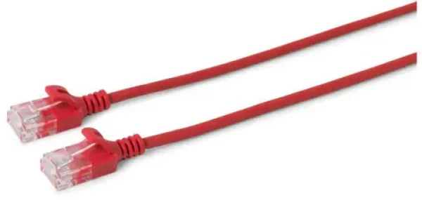 MicroConnect CAT6 U/UTP SLIM 0.5m červená / PVC (V-UTP6005R-SLIM)