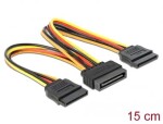 DeLock Kábel Power SATA 15 pin (M) - 2x Power SATA 15 pin (F) 0.15 m (60143)