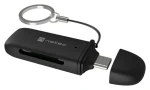 Natec SCARAB C čierna / Čítačka pamäťových kariet / USB-C / USB 3.2 Gen 1 / SD, microSD (NCZ-2365)