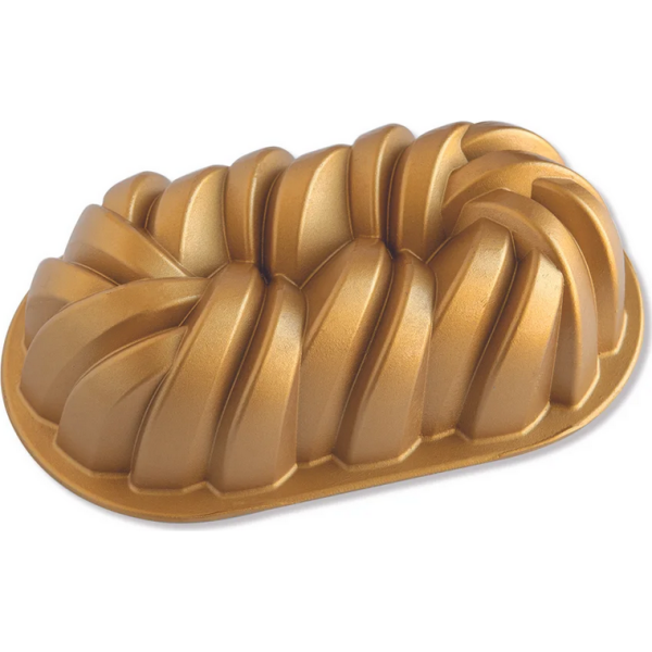 NW Forma na chlebíček 75 let propletená 6 cup zlatá - Nordic Ware - Nordic Ware