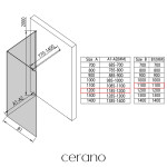 CERANO - Sprchová zástena Walk-in Onyx Corner Round Ľ/P - 8 mm - guľatá vzpera - čierna matná, bronzové sklo - 120x110x200 CER-688573