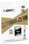 EMTEC Gold PLUS micro SDHC karta 16GB + adaptér SD / UHS-I / Class 10 / čítanie: 85MBs / zápis: 21MBs / vhodné pre FullHD (ECMSDM16GHC10GP)
