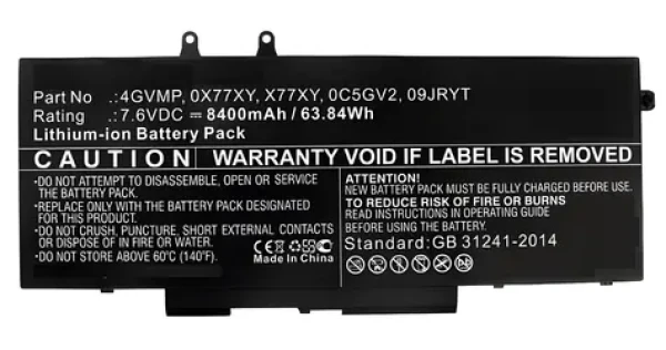 CoreParts batéria pre DELL Latitude 14 5400/5500 čierna / Batéria pre notebook / 61 Wh (MBXDE-BA0182)