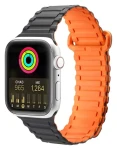 Dux Ducis Armor remienok čierna / Remienok / Apple Watch SE, Series 9-1 / 38, 40, 41 mm / silikónový, magnetické zapínanie