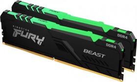 Kingston FURY Beast RGB 64GB (2x 32GB) DDR4 3200MHz / CL16 / DIMM / 1.35V / Non-ECC / Un-Registered (KF432C16BBAK2/64)