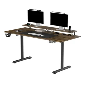 Ultradesk Highlander XXL hnedá / Pracovný stôl / elektricky nastaviteľná výška / 160x70 cm / 72-117 cm (UDESK-HGXL-OD)
