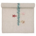 GREEN GATE Vyšívaný bavlnený behúň Juana Sand