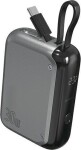 4smarts 4smarts Powerbank Pocket mit USB-C Kabel 10000mAh, spacegrau