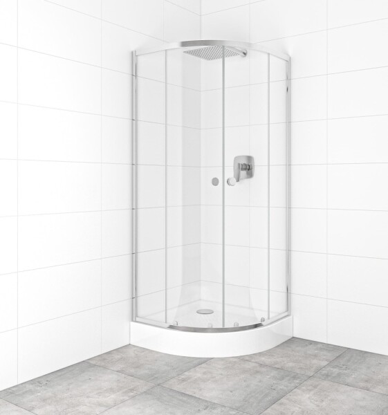 SAT - Set sprchovacieho kúta a vaničky, štvrťkruh 80x80 cm Multi Basic SIKOBKMUS80CRT SIKOBKMUS80CRT