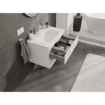 MEXEN/S - Orio kúpeľňová skrinka 70 cm s umývadlom Vela, 2 zásuvky, biela mat 91A10-07047-2-BFF01-W23M01