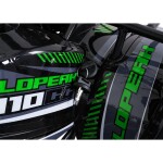 Mamido Detská benzínová štvorkolka RamiGO WILDPEAK 110CC čierno-zelená