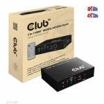 Club3D CSV-1381 HDMI switchbox čierna / 3× HDMI vstup / 8K 60Hz / 4K 120Hz / HDMI 2.1a (CSV-1381)