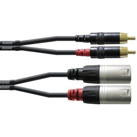 Cordial CFU 1,5 MC audio káblový adaptér [2x XLR zástrčka - 2x cinch zástrčka] 1.50 m čierna; CFU1,5MC