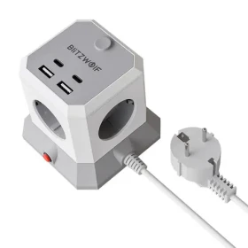 BlitzWolf BW-EC1 / Predlžovací kábel / 4X AC / 2x USB-A / 2x USB-C / 4000W (BW-EC1)