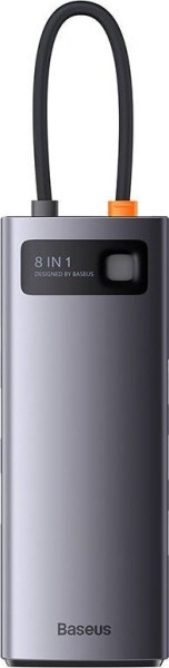 Púzdro Baseus StarJoy Metal Glam Series Hub 8in1 USB-C to HDMI + 3 x USB 3.0 + USB-C PD + RJ45 + SD/TF