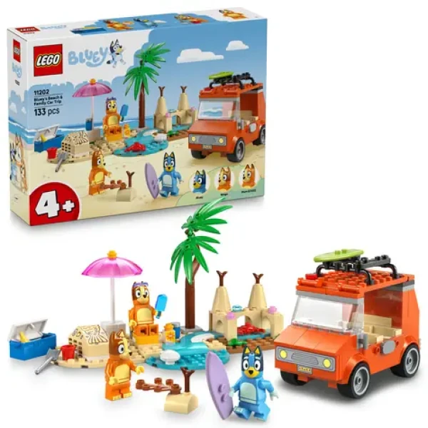 LEGO® Bluey 11202 Bluey a rodinný výlet autom na pláž