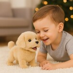 MalPlay Plyšový psík na batérie Golden Retriever