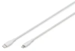 Digitus biela / Nabíjací a dátový kábel / USB-A - Lightning / silikónový / MFI / 60 W / 2 m (AK-600110-020-W)