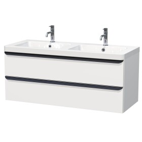 Kúpeľňová skrinka s umývadlom Naturel Pavia 120x53x49 cm biela mat čierna úchytka PAVIA3120ZCE PAVIA3120ZCE
