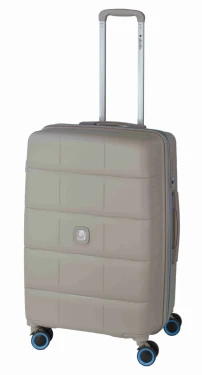 Stredne veľký cestovný kufor Dielle Squares 4W M – šampanská 210-67-28, šampanská, 70 l