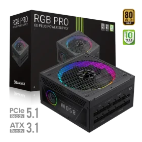 Gamemax RGB PRO 850G / Zdroj / ATX / 850W / 80 PLUS Gold / Full Modular / RGB (RGB PRO 850G)