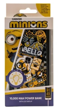 Lazerbuilt Powerbank Minions svietiaci / Powerbanka / 10000 mAh / Li- POL / 2x USB-A / USB-C (PBMN-10LI-MINIONS)