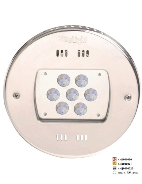 LED Svetlo Hugo Lahme - Denná biela 6000 K; 24 V; 28 LED, Ø 270 mm, červený bronz, pre fóliové a keramické bazény