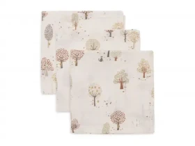 Jollein Obrúsky mušelínové 3 ks 31x31cm Tiny Park (537-848-68102)