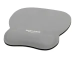 DeLock šedá / Podložka pod myš / Ergonomická / Opierka zápästia s gélom / 245 x 206 mm (12698)