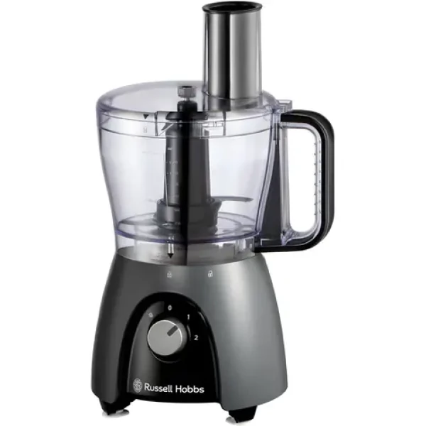 Russell Hobbs 27111-56 Matte Charcoal čierna / Kuchynský robot / 900 W / 2 nádoby 2.3 l + 1.5 l / 2 rýchlosti + pulz (5038061162639)
