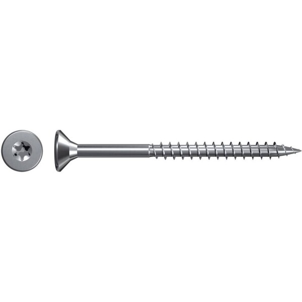 Fischer 551116 skrutky do drevotriesky 4 mm 60 mm vnútorná korunka šesťhranná, vnútorná hviezdica, TX, Torx, T profil ocel glavanizované zinkom 200 ks; 551116