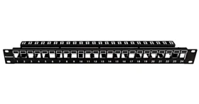 Schrack AMPARO HSER0240SP / Patch panel / 19" / 24x Keystone SFA/SFB / 1U / neosadený (HSER0240SP)