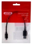 Unitek Y-C490BK čierna / Kábel USB-C - USB-A / USB 3.1 Gen 1 / 0,25 m (Y-C490BK)