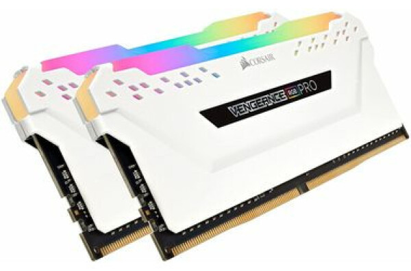 Corsair Vengeance RGB Pro White 16GB (2x8GB) 3600MHz / DDR4 / PC4-28800 / CL18-22-22-42 / 1.35V / XMP2.0 / s chladičom (CMW16GX4M2D3600C18W)