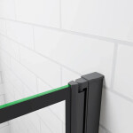 H K - Vaňová zástena V1 BLACK PRINT 80 × 140 – otočná, čierny rám, Ľ/P variant V1BP-80
