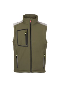 Pánska softshellová vesta Payper STREAM VEST PAD Farba: Vojenská zelená/ Zelená, Veľkosť: 5XL (S007720489070505XL)