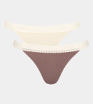 Dámské tanga GO Ribbed Tanga C2P - Triumph světlá kombinace hnědé (M003) 00XS