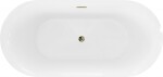 MEXEN/S - Roxy voľne stojaca vaňa 170 x 80, biela, sifón a prepad zlatá 51201708000-50