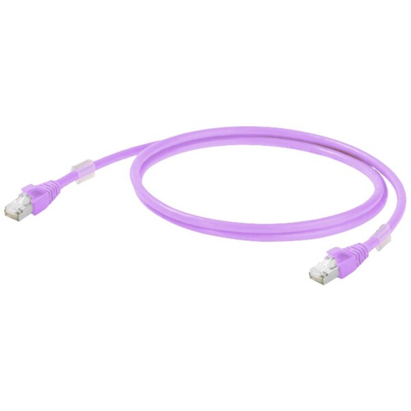 Weidmüller 2701550003 RJ45 sieťové káble, prepojovacie káble CAT 6A S/FTP 0.30 m fialová 1 ks; 2701550003