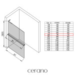 CERANO - Sprchová zástena Walk-in Onyx L-ľavá vzpera - 8 mm + polička/držiak na uteráky - chróm, mliečne sklo - 80x200 CER-8050BD921