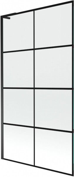 MEXEN/S - Next L vaňová zástena FIX 100 x 150, čierna vzor, čierna 895-100-000-03-77-70