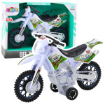 Mamido Motorka Crossbike Off-Road s efektmi biela
