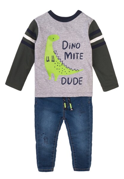 Chlapčenský set - tričko a nohavice džínsové, Minoti, Mite 5, chlapec - 86/92 | 18-24m