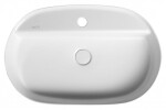 ISVEA - INFINITY OVAL keramické umývadlo na dosku, 60x40cm, matná biela 10NF65060-2L